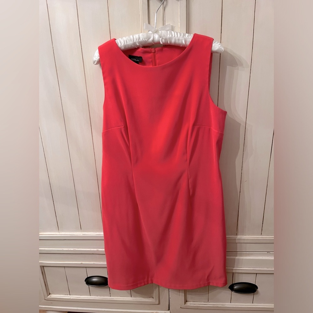 Coral Pink Sleeveless Dress SZ 12P
